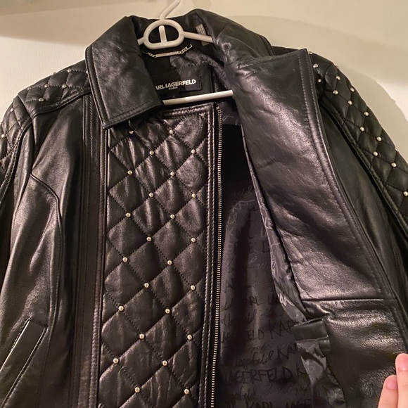 Karl Lagerfeld Paris leather jacket - Picture 5 of 8